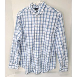 Blue & white Roundtree & York collared long sleeve